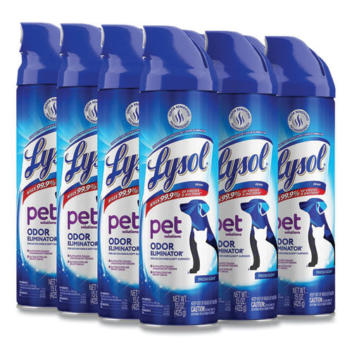 Disinfectant Spray Ii Pet Odor Eliminator, Fresh, 15 Oz Aerosol Spray, 12/carton.