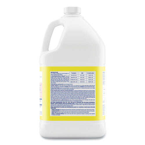 Disinfectant Deodorizing Cleaner Concentrate, Lemon Scent, 128 Oz Bottle.