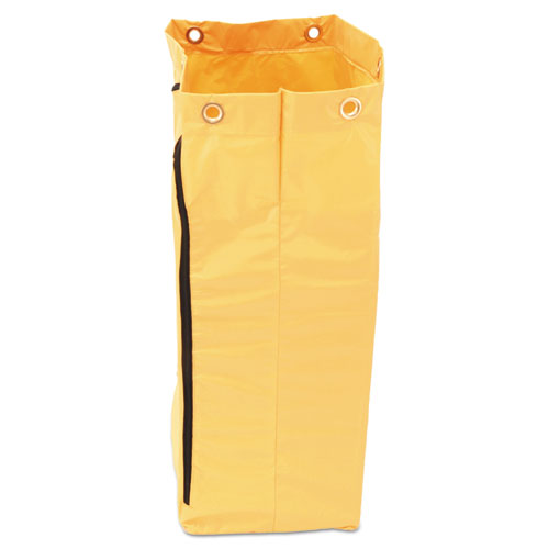 Zippered Vinyl Cleaning Cart Bag For Rubbermaid Commercial 6173-88,24 Gal, 17.25" X 10.5" X 30.5", Yellow