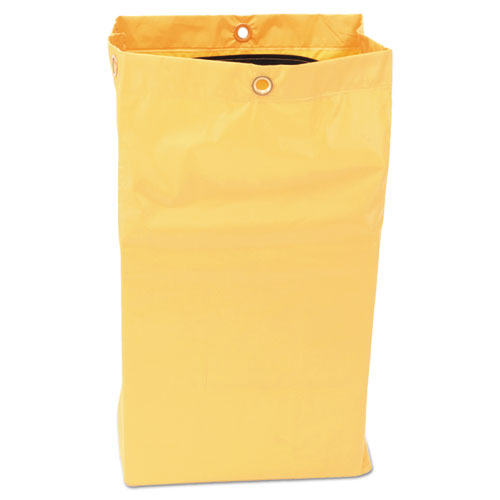 Zippered Vinyl Cleaning Cart Bag For Rubbermaid Commercial 6173-88,24 Gal, 17.25" X 10.5" X 30.5", Yellow