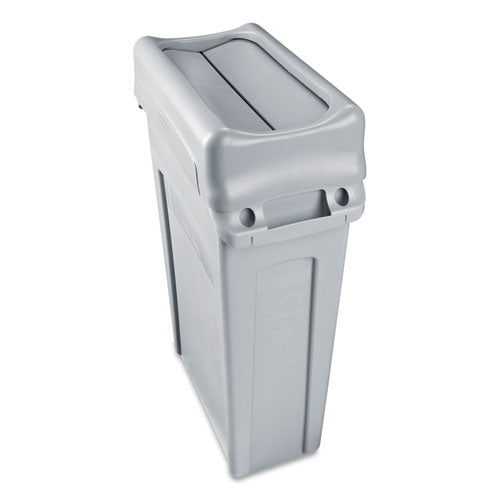 Swing Lid For Slim Jim Waste Container, Gray.