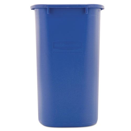 Deskside Recycling Container, Medium, 28.13 Qt, Plastic, Blue