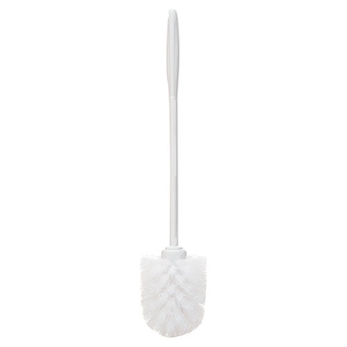 Toilet Bowl Brush, 10" Handle, White.