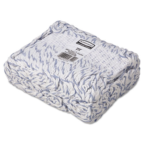 Web Foot Finish Mop, White, Med, Cotton/synthetic, 1". White Headband, 6/carton.