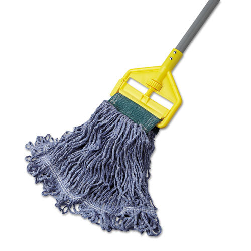 Super Stitch Blend Mop Head, Medium, Cotton/synthetic, Blue, 6/carton.