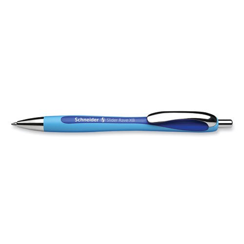 Slider Rave Xb Ballpoint Pen,Retractable, Extra-bold 1.4 Mm, Blue Ink, Blue/light Blue Barrel