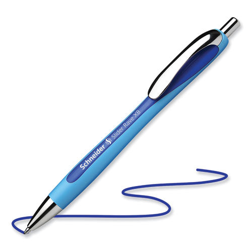 Slider Rave Xb Ballpoint Pen, Retractable, Extra-bold 1.4 Mm, Blue Ink, Blue/light Blue Barrel