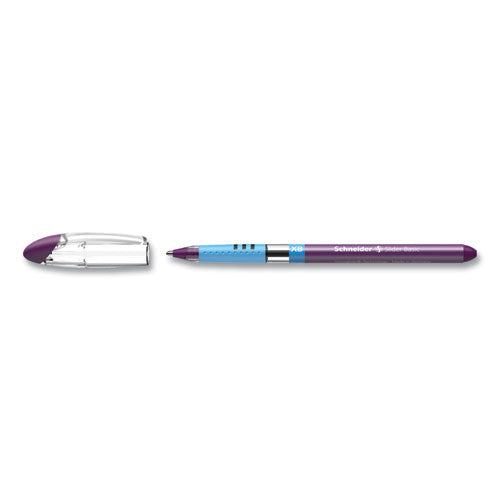 Slider Basic Ballpoint Pen, Stick, Extra-bold 1.4 Mm, Violet Ink, Violet Barrel, 10/box.