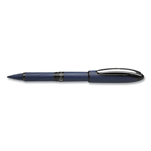 One Business Rollerball Pen, Stick, Fine 0.6 Mm, Black Ink, Dark Blue/black Barrel, 10/box.