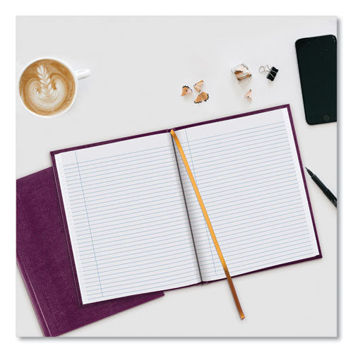 Executive Notebook- With Ribbon Bookmark,1 Subject, Medium/college Rule, Grape Cover, (75) 10.75 X 8.5 Sheets