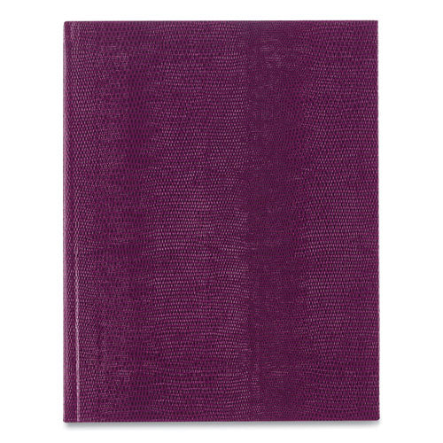 Executive Notebook- With Ribbon Bookmark,1 Subject, Medium/college Rule, Grape Cover, (75) 10.75 X 8.5 Sheets