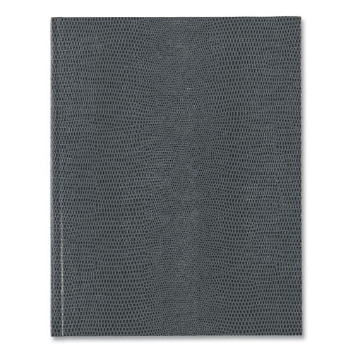 Executive Notebook With Ribbon Bookmark, 1 Subject, Medium/college Rule, Cool Gray Cover, (75) 10.75 X 8.5 Sheets