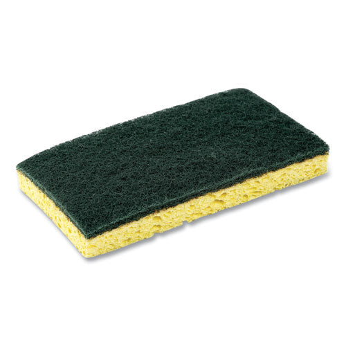 Heavy-duty Scrubbing Sponge, 3.5 X 6, 0.85" Thick, Yellow/green, 20/carton.