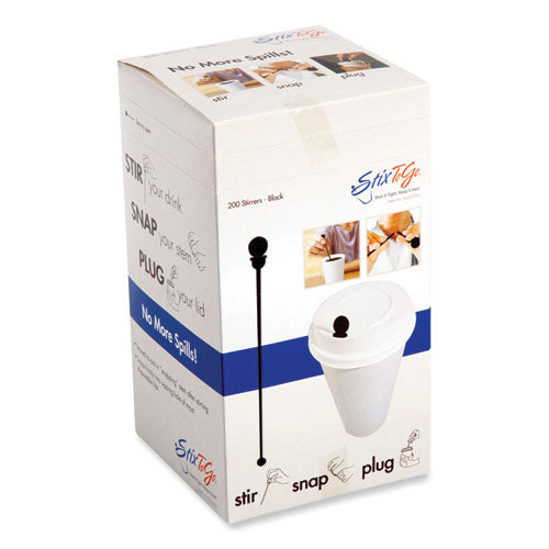 Beverage Plugs, Black, 200/box, 10 Boxes/carton.