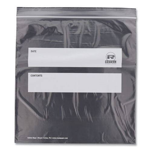 Zipper Bags, 1.73 Mil, 10.5" X 10.98", Clear, 250/carton