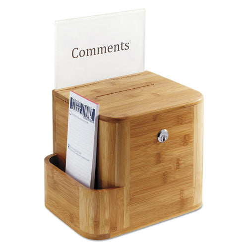 Bamboo Suggestion Boxes, 10 X 8 X 14, Natural.