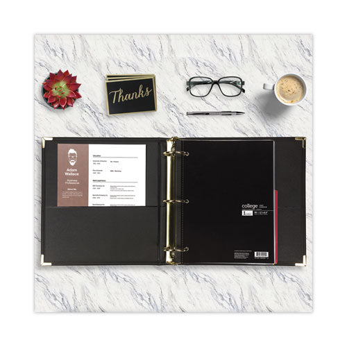 Classic Collection Ring Binder, 3 Rings, 2" Capacity, 11 X 8.5, Black.