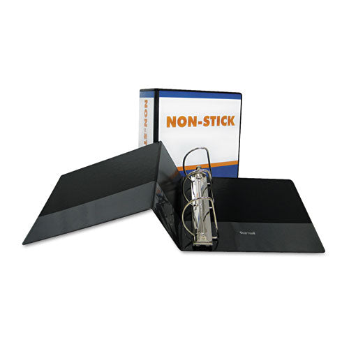 Nonstick D-ring View Binder, 3 Rings, 5" Capacity, 11 X 8.5, Black.