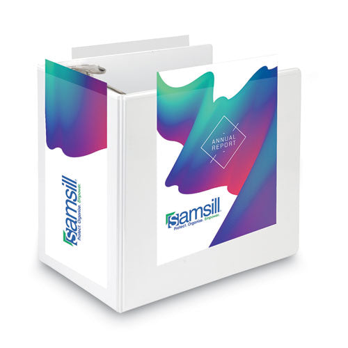 Nonstick D-ring View Binder, 3 Rings, 6" Capacity, 11 X 8.5, White.