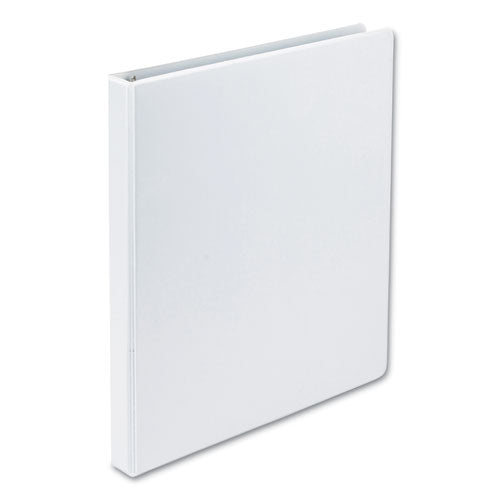 Earth's Choice Plant-based Round Ring View Binder, 3 Rings, 0.5" Capacity, 11 X 8.5, White.