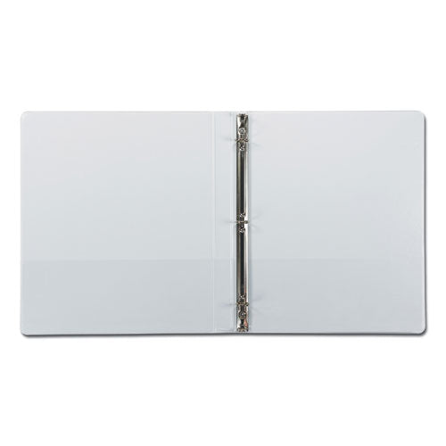 Earth's Choice Plant-based Round Ring View Binder, 3 Rings, 0.5" Capacity, 11 X 8.5, White.