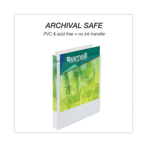 Earth's Choice Plant-based Round Ring View Binder, 3 Rings, 1" Capacity, 11 X 8.5, White.
