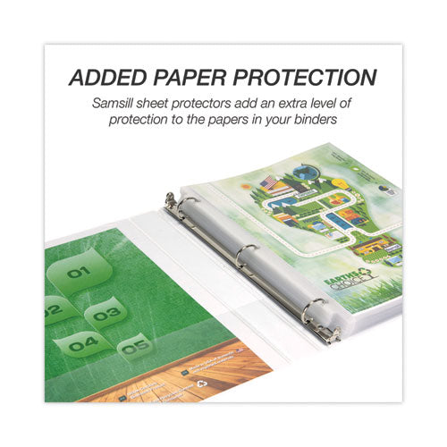 Earth's Choice Plant-based Round Ring View Binder, 3 Rings, 1" Capacity, 11 X 8.5, White.