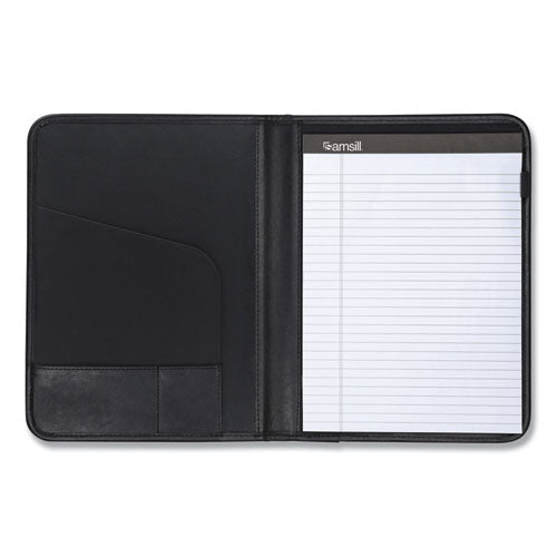 Professional Padfolio, Storage Pockets/card Slots, Writing Pad, Black.