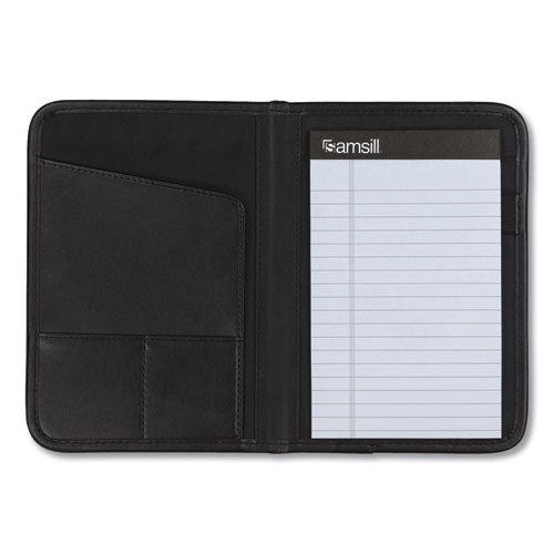 Professional Padfolio, 3/4w X 9 1/4h, Open Style, Black.