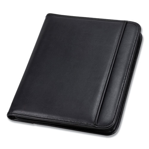 Professional Zippered Pad Holder, Pockets/slots, Writing Pad, Black.