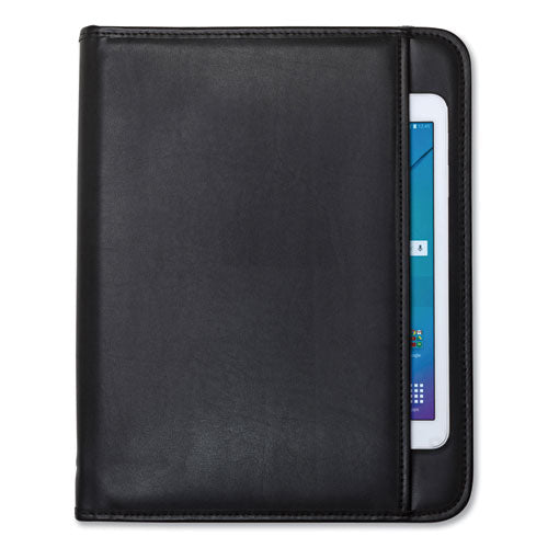 Professional Zippered Pad Holder, Pockets/slots, Writing Pad, Black.