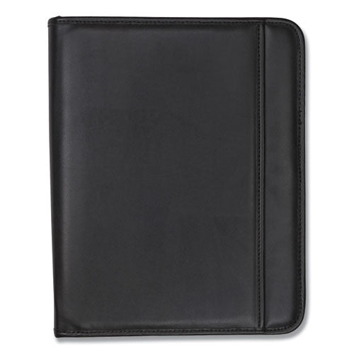 Professional Zippered Pad Holder, Pockets/slots, Writing Pad, Black.