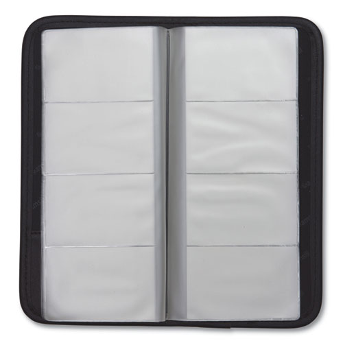 Professional Vinyl Business Card File, Holds 160 2 X 3.5 Cards, 4.75 X 10.25, Black.