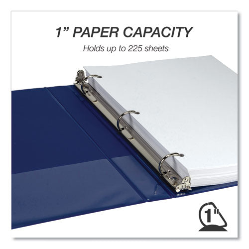 Durable D- ring View Binders, 3 Rings, 1" Capacity, 11 X 8.5, Blueberry/blue Coconut/dragonfruit/purple, 4/pack