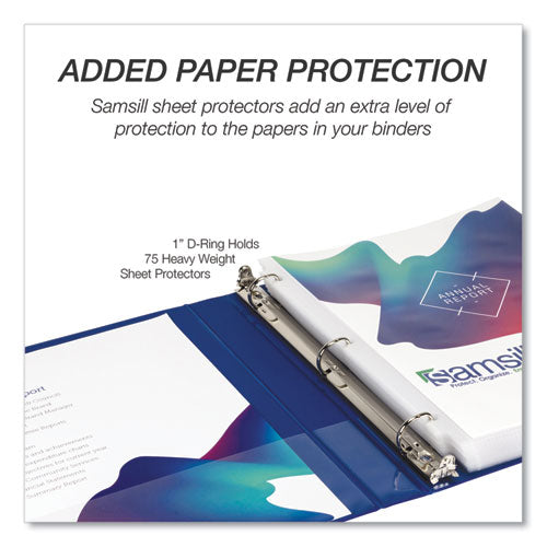 Durable D- ring View Binders, 3 Rings, 1" Capacity, 11 X 8.5, Blueberry/blue Coconut/dragonfruit/purple, 4/pack