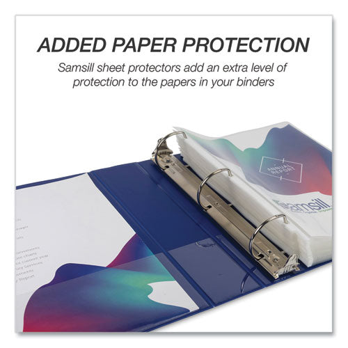 Durable  D-ring View Binders, 3 Rings, 2" Capacity, 11 X 8.5, Blueberry/blue Coconut/dragonfruit/purple, 4/pack