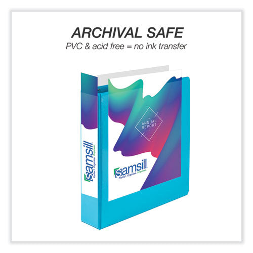 Durable  D-ring View Binders, 3 Rings, 2" Capacity, 11 X 8.5, Blueberry/blue Coconut/dragonfruit/purple, 4/pack