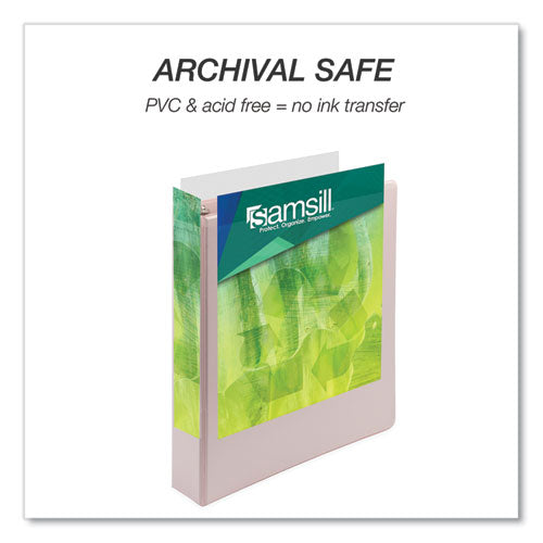 Earth's Choice Plant-based Boho D-ring View Binders, 1" Capacity, 11 X 8.5, Rose, 2/pack.