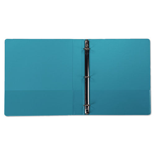 Earth’s Choice Plant-based Durable Fashion View Binder, 3 Rings, 1" Capacity, 11 X 8.5, Turquoise, 2/pack.