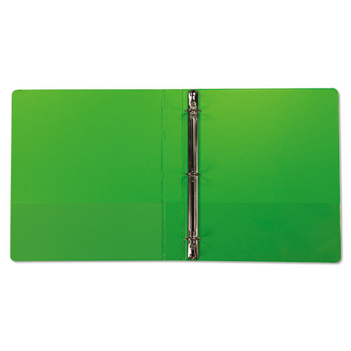 Earth’s Choice Plant-based Durable Fashion View Binder, 3 Rings, 1" Capacity,11 X 8.5, Lime, 2/pack