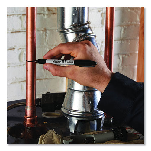 T.e.c. Permanent Marker, Fine Bullet Tip, Black.