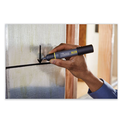 Pro Permanent Marker, Broad Chisel Tip, Black, Dozen.