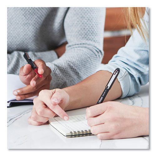 Professional Design Roller Ball Pen,Stick, Medium 0.7 Mm, Black Ink, Black Barrel, Dozen