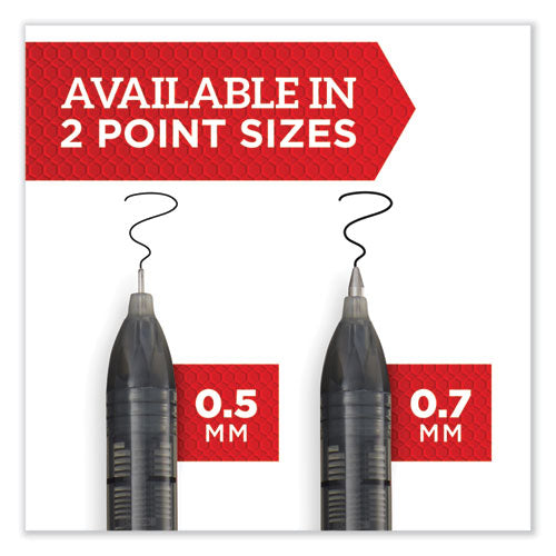 Professional Design Roller Ball Pen, Stick, Medium 0.7 Mm, Blue Ink, Black/blue Barrel, Dozen.