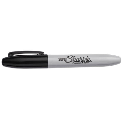 Super Permanent Marker, Fine Bullet Tip, Black, Dozen.