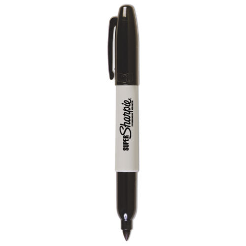 Super Permanent Marker, Fine Bullet Tip, Black, Dozen.