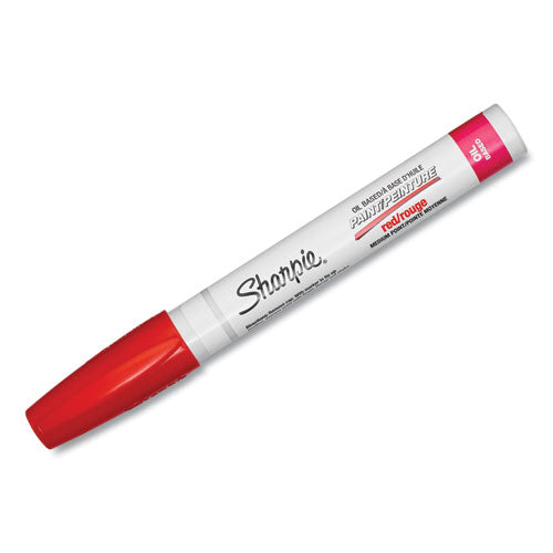 Permanent Paint Marker, Medium Bullet Tip, Red