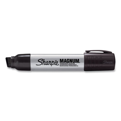 Magnum Permanent Marker, Broad Chisel Tip, Black.