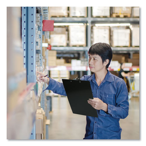 Aluminum Clipboard, 1" Clip Capacity, Holds 8.5 X 11 Sheets, Black.