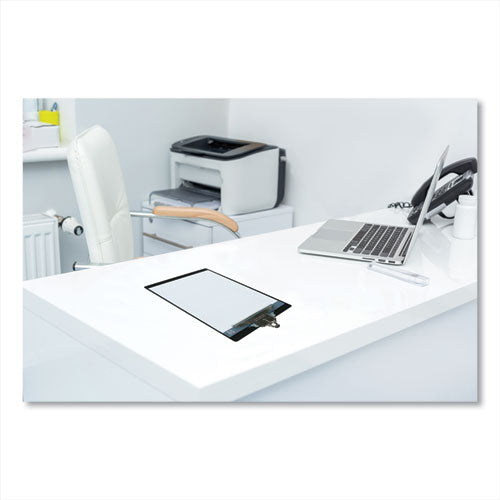 Aluminum Clipboard, 1" Clip Capacity, Holds 8.5 X 11 Sheets, Black.